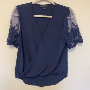 NWT Navy lace blouse